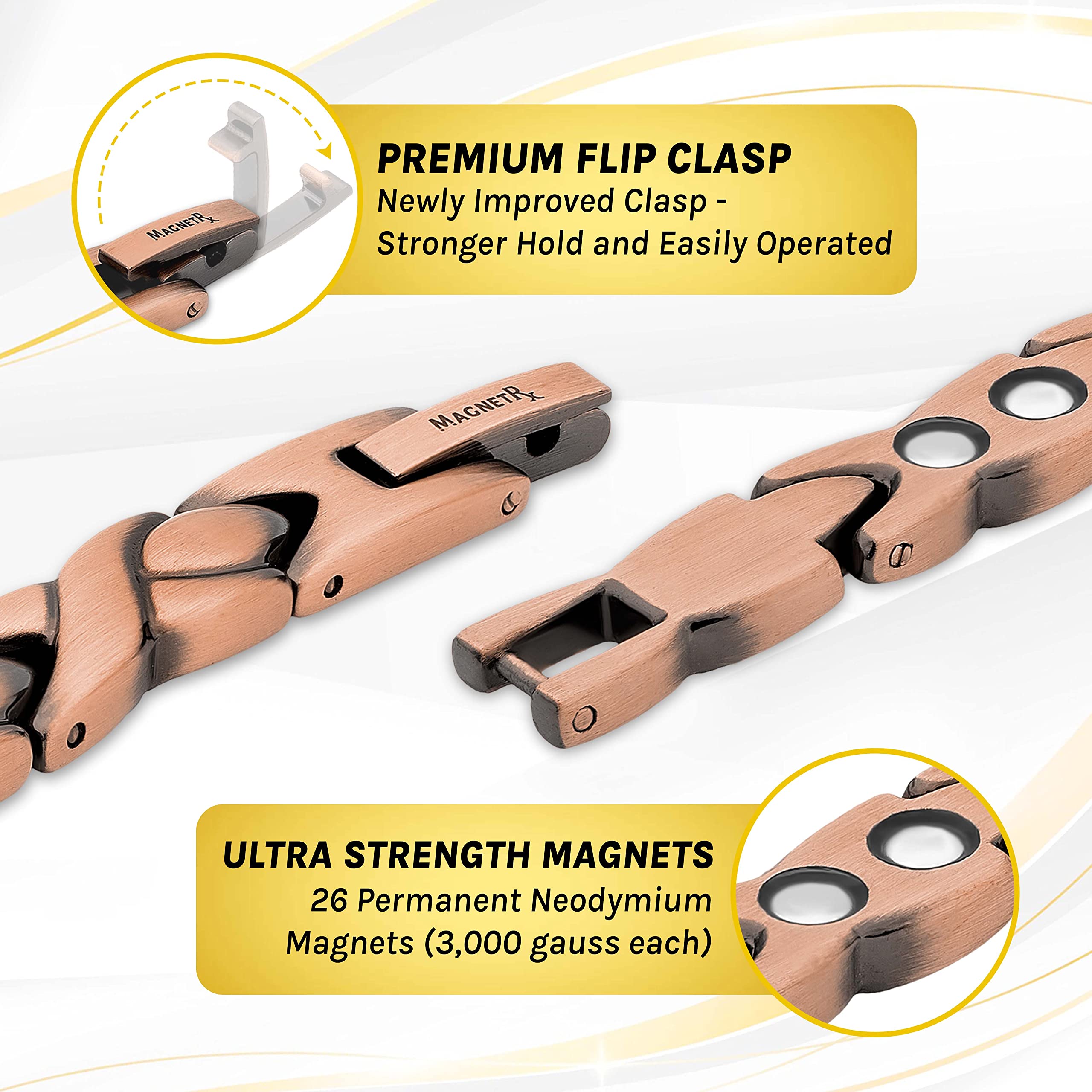 MagnetRX cierre seguro y eslabones para ajuste cómodo