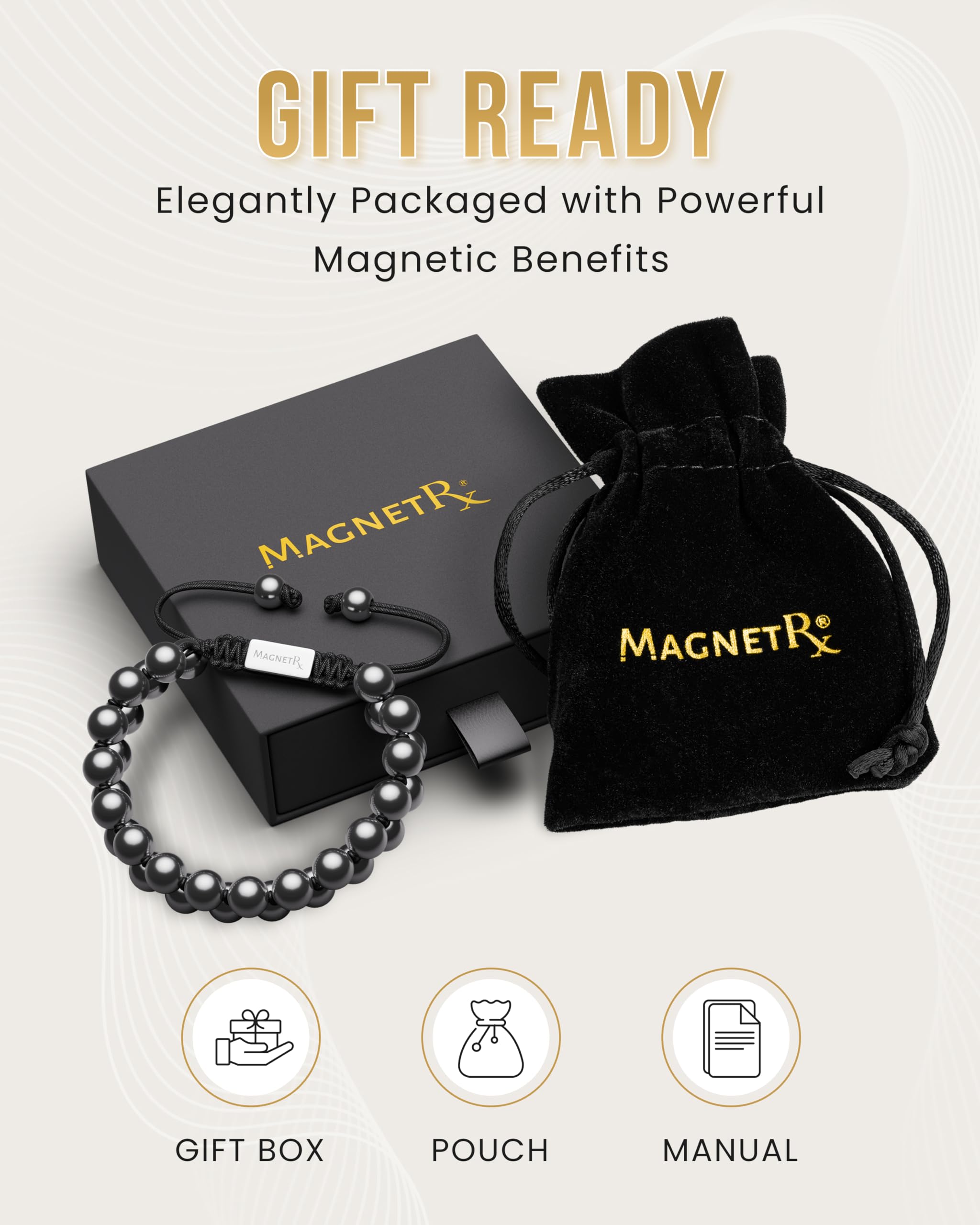 MagnetRX comparación de tamaño con regla para referencia de escala