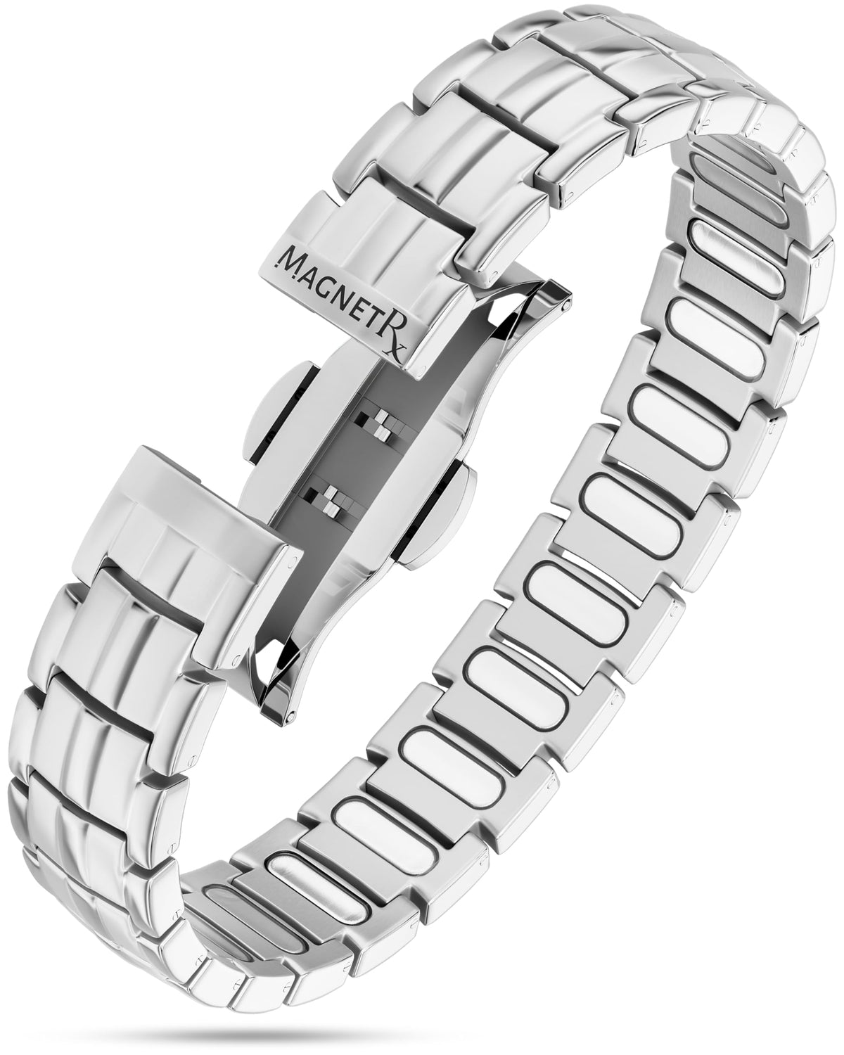 MagnetRX vista frontal de la pulsera EllipseMAX con su elegante empaque