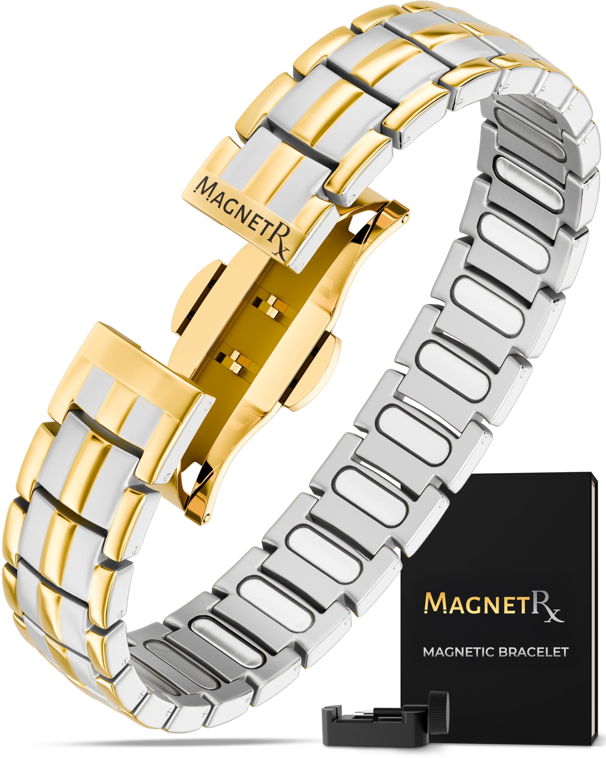 MagnetRX vista frontal de la pulsera EllipseMAX con diseño elegante y potente