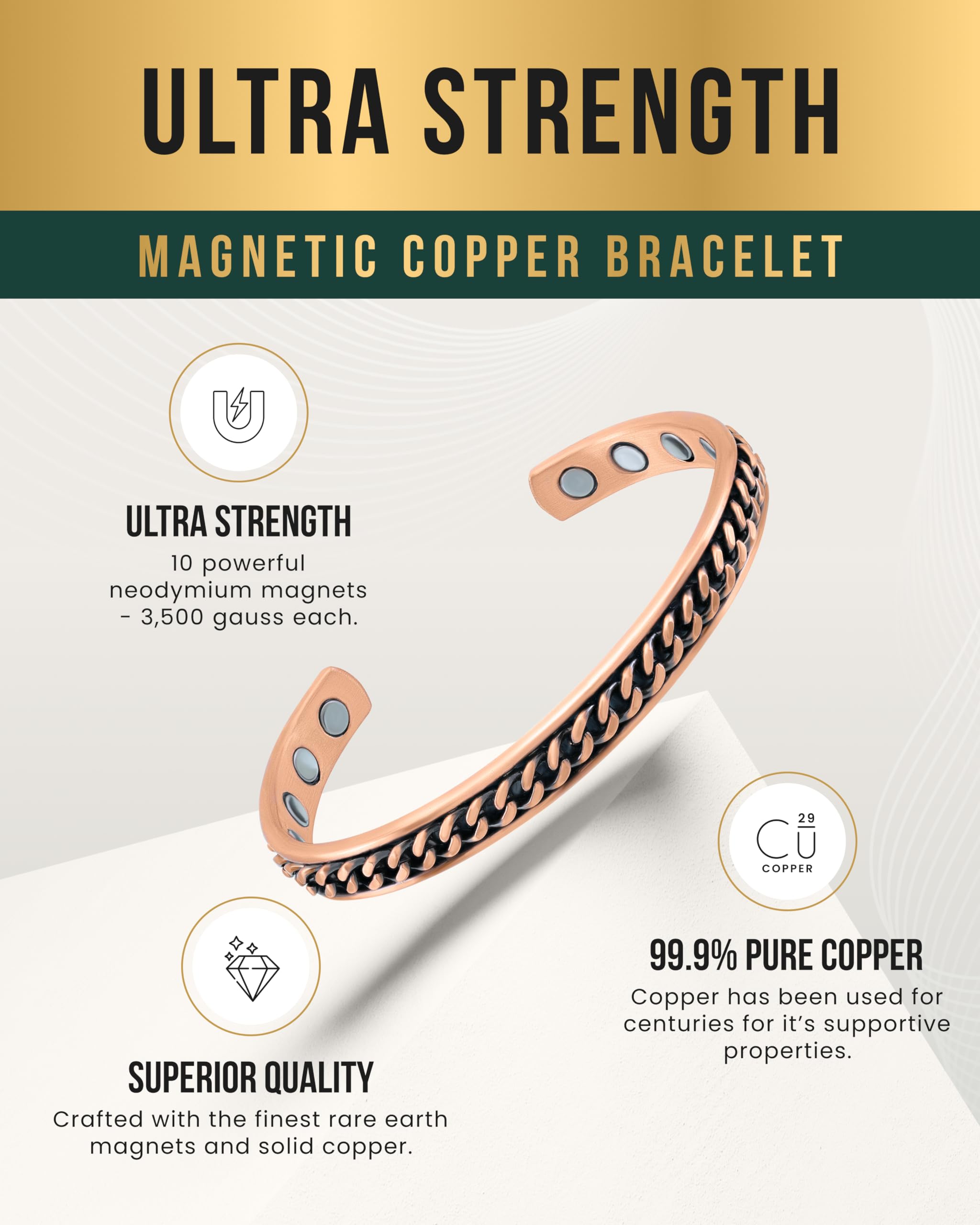 MagnetRX pulsera ajustada en muñeca demuestra ajuste personalizado y confort