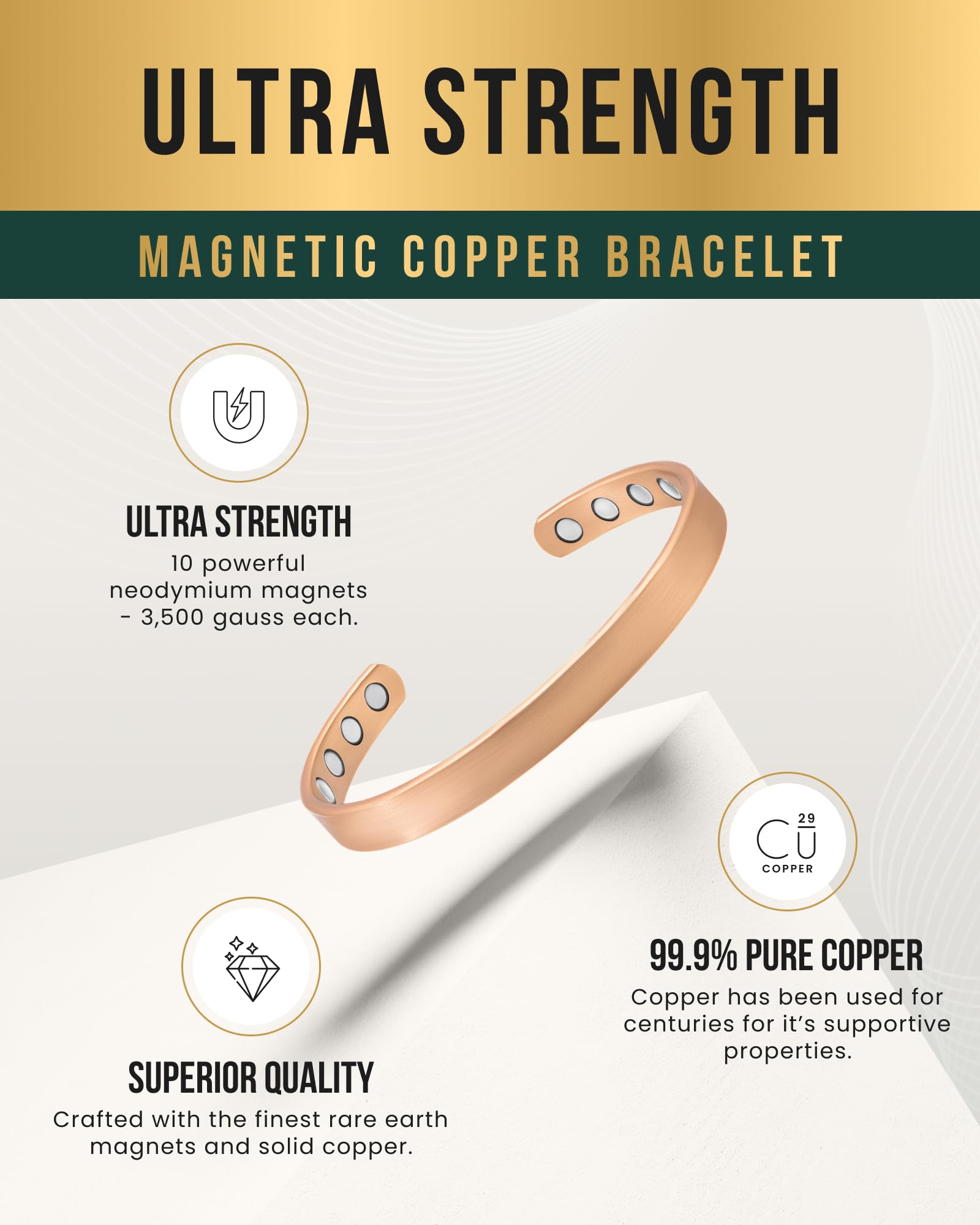 MagnetRX brazalete ajustado en muñeca, demuestra ajuste cómodo y seguro