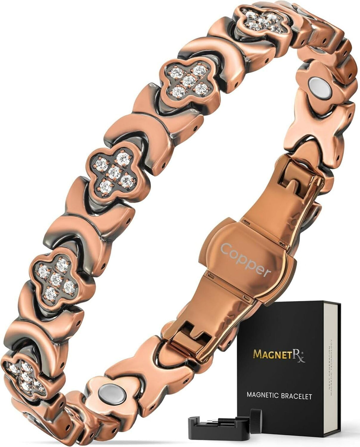 MagnetRX pulsera en caja de regalo mostrando presentación elegante