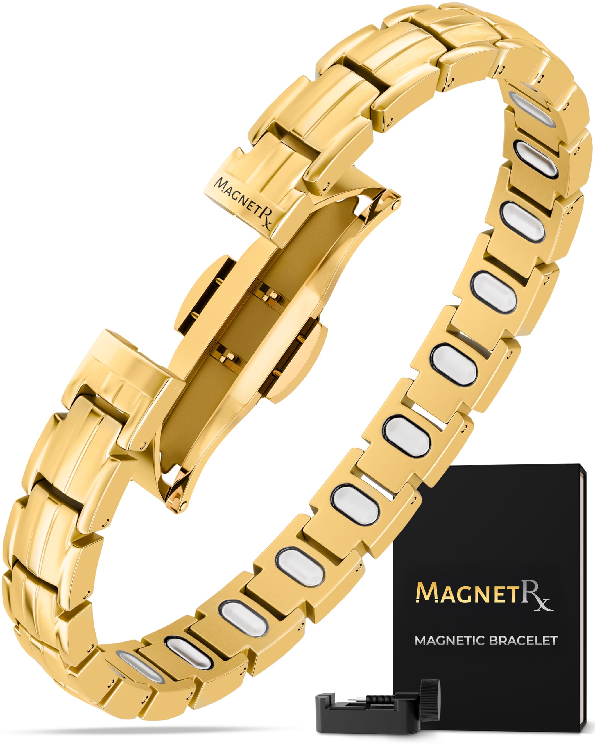 MagnetRX pulsera EllipseMAX frente en caja, presentación elegante y lista para regalo