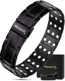 MagnetRX pulsera frontal negra mostrando diseño elegante y aspecto masculino
