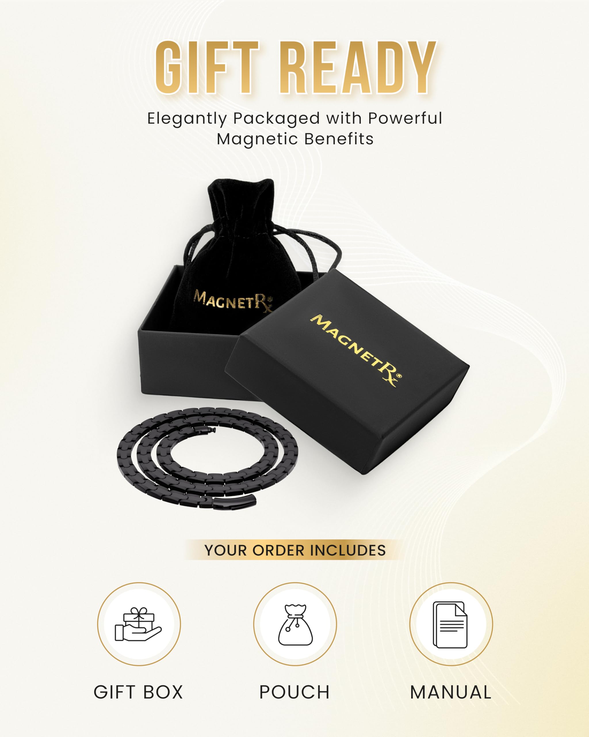 MagnetRX collar en estilo casual masculino aporta apariencia pulida