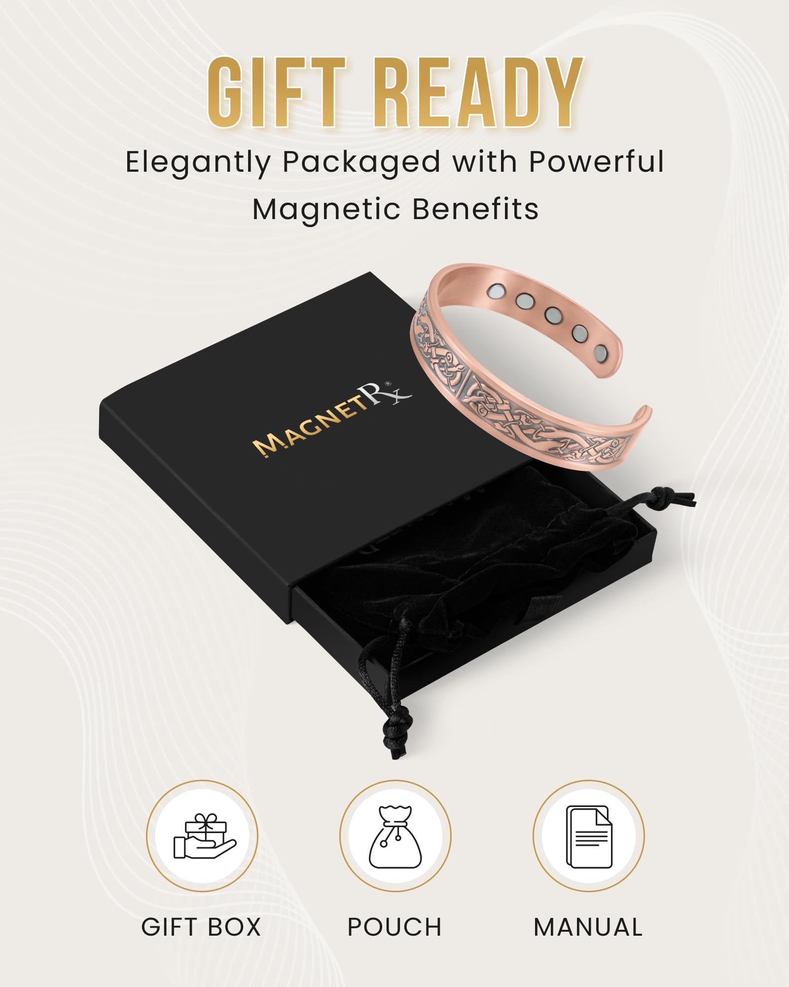 MagnetRX bolsa de terciopelo protectora incluida para almacenamiento seguro
