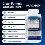 MAGNOX Buster frasco junto a cama sugiriendo uso nocturno rutinario