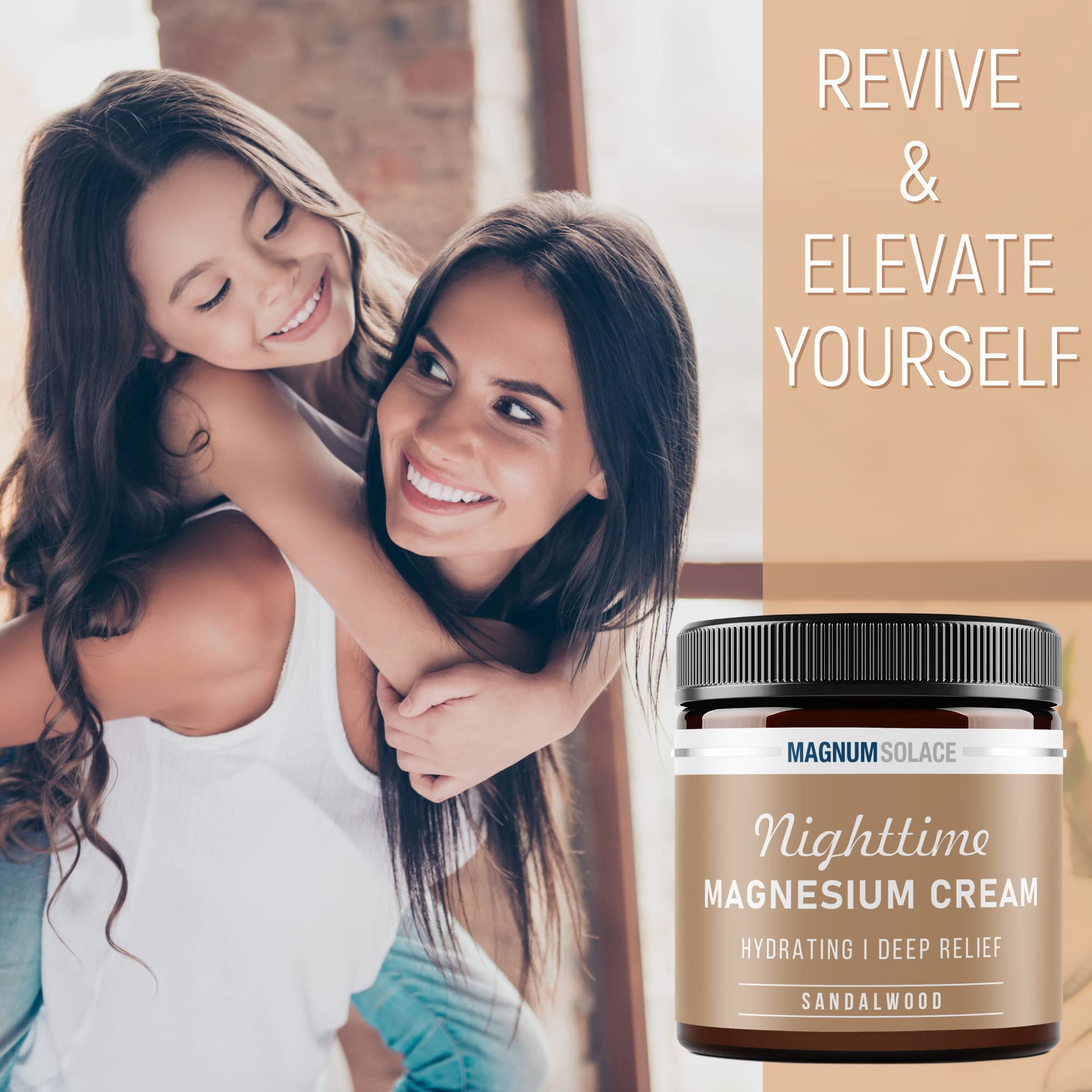 Envase Magnum Solace en mesita nocturna para rutina nocturna relajante