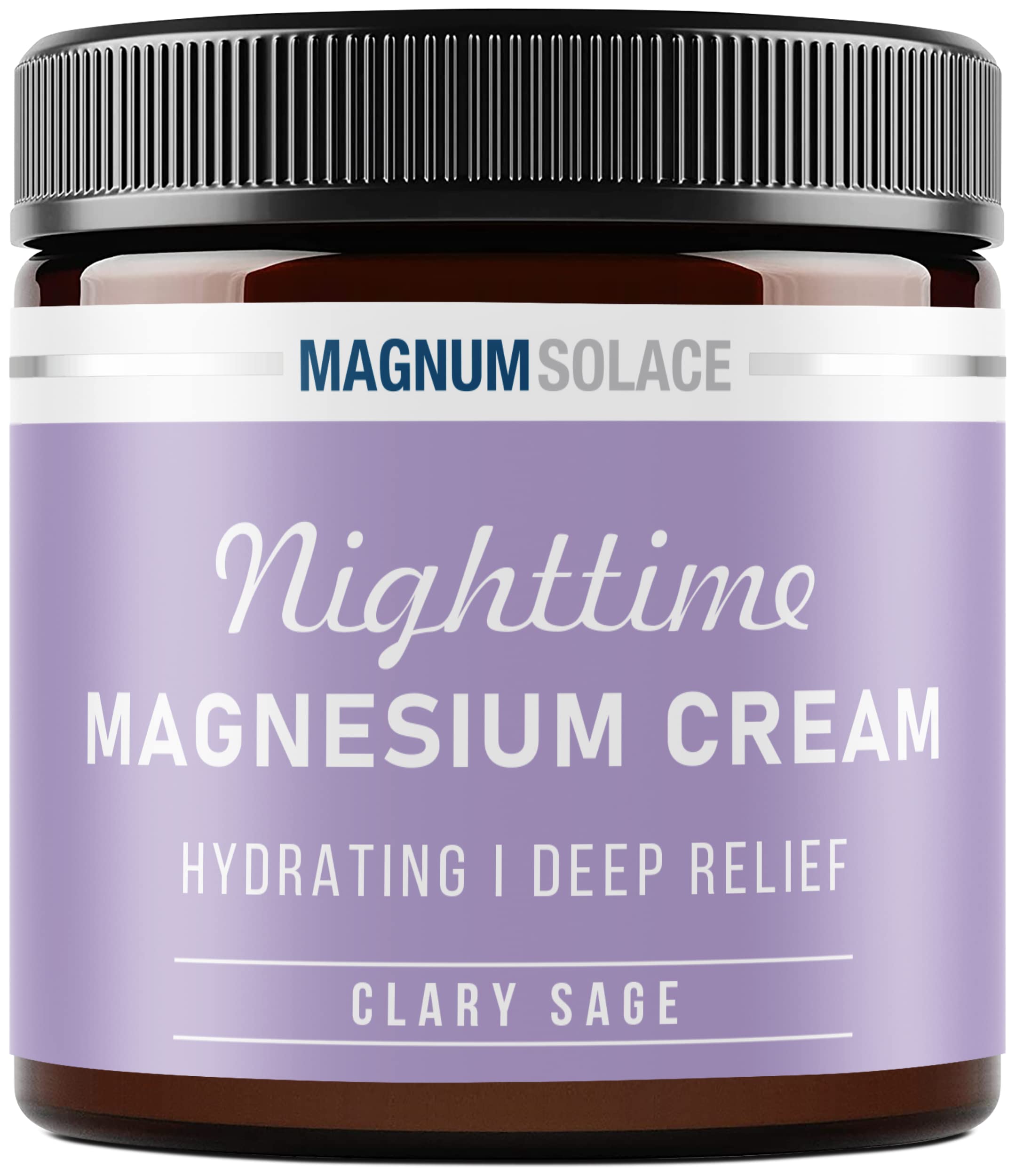 Magnum Solace frasco frontal mostrando diseño y tamaño beneficioso para el hogar