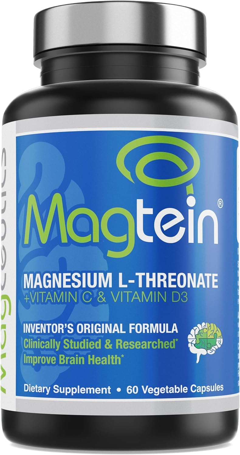 Magtein frente del envase mostrando diseño y cantidad de cápsulas, confianza de marca
