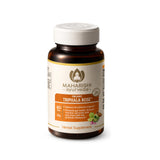 Maharishi Ayurveda Triphala Rose frente del envase mostrando presentación orgánica y beneficio digestivo