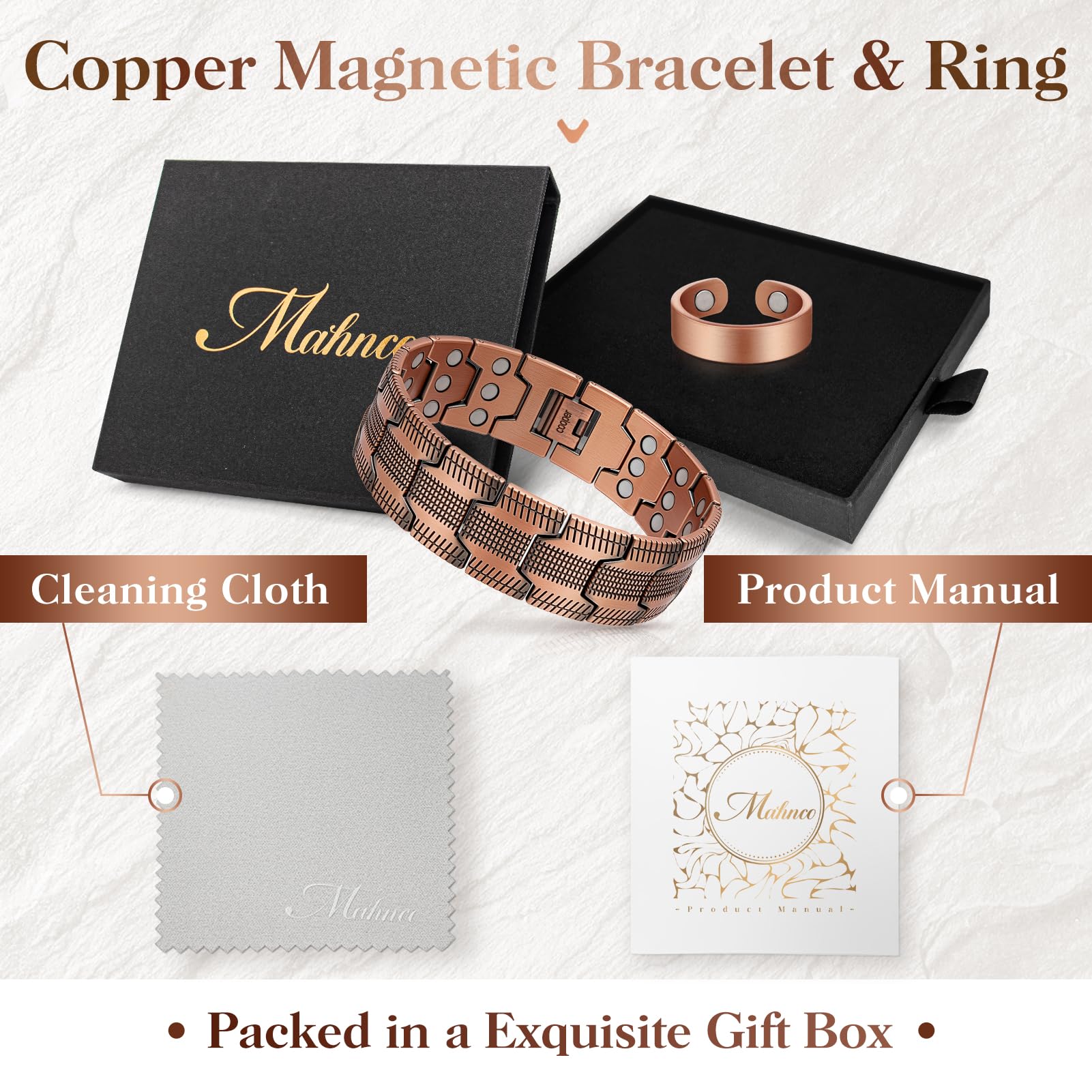 Mahnco empaque para regalo presentando contenido listo para obsequio