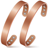 Mahnco pulsera de cobre vista frontal, diseño unisex y acabado pulido