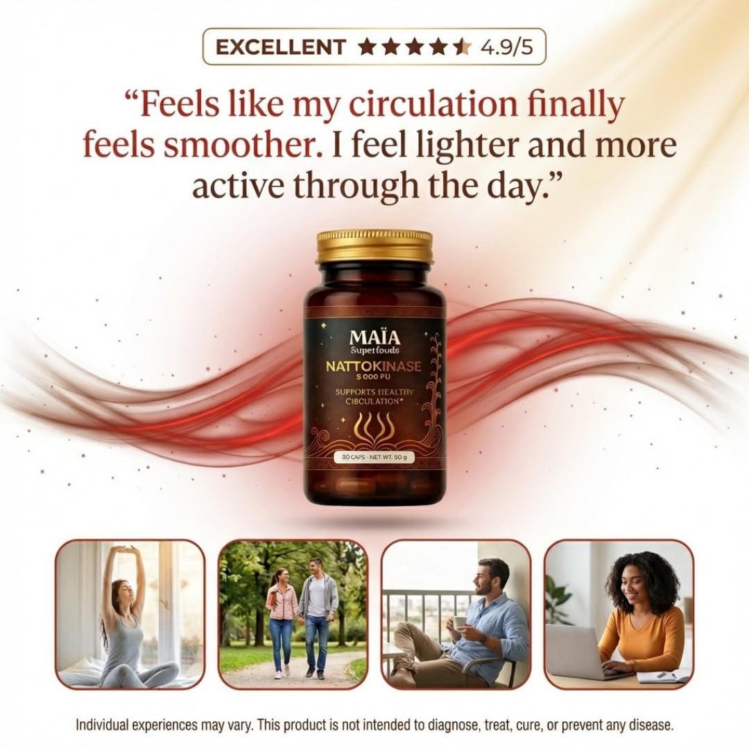 MAÏA SUPERFOODS frasco en mano para comparar tamaño y portabilidad
