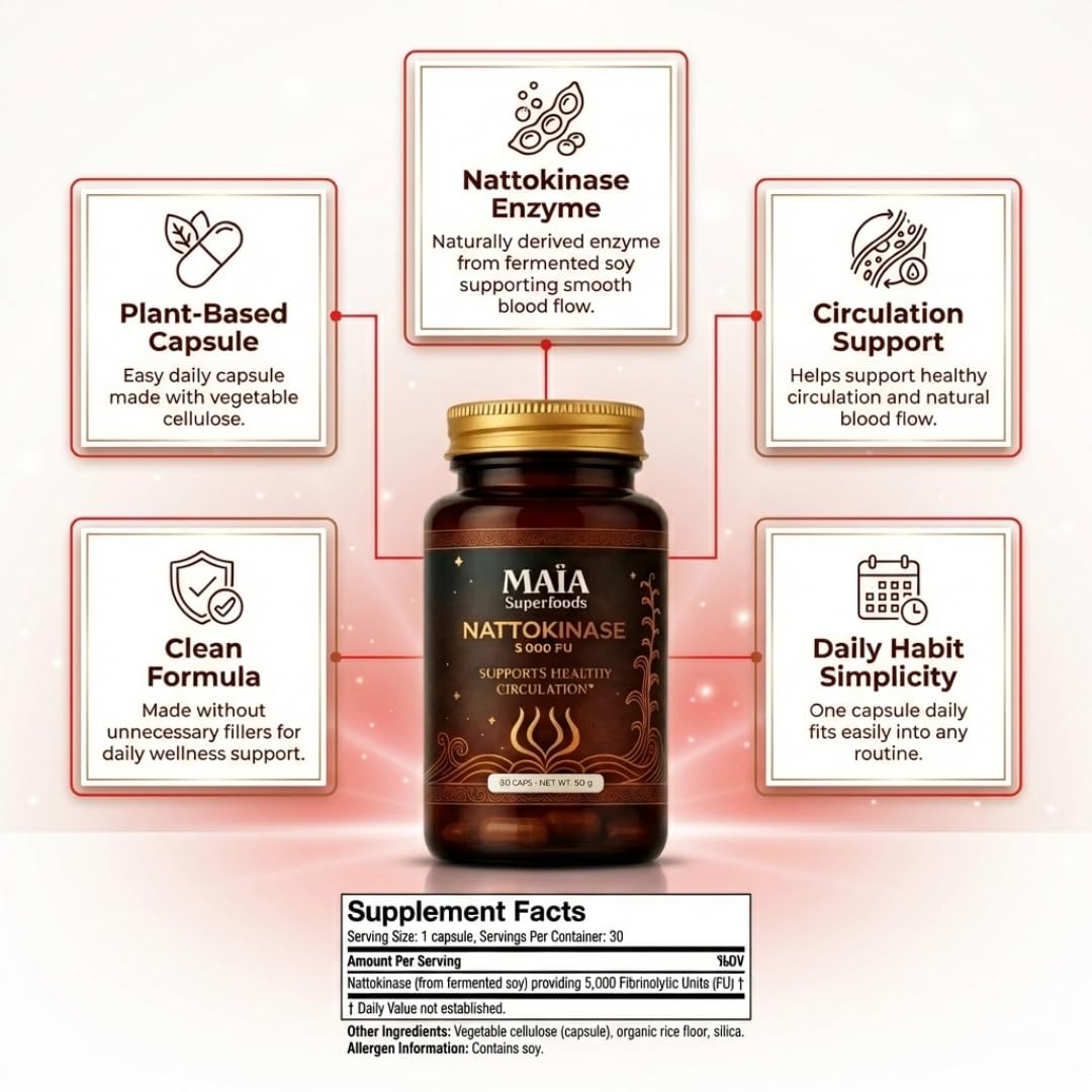 MAÏA SUPERFOODS persona tomando cápsula mostrando uso diario práctico