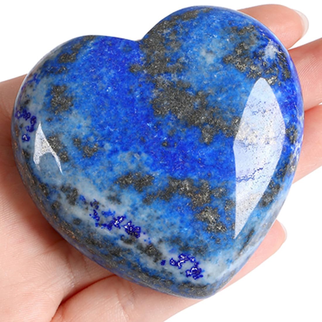 MAIBAOTA corazón lapislázuli frontal mostrando color y forma, ideal como regalo