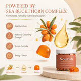 Maidlure etiqueta con ingredientes destacando omega‑7 y espino amarillo