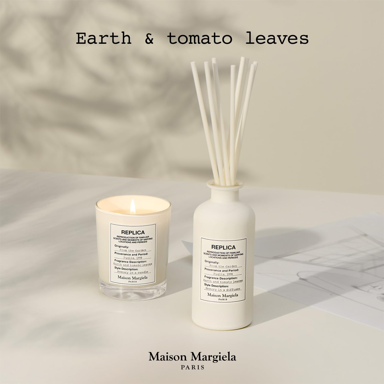 Maison Margiela frasco en mano para comparar tamaño y facilidad de colocación