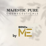 Majestic Pure botella abierta y tapón que ilustra fácil dosificación y uso seguro