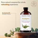 Majestic Pure aceite en superficie mostrando textura clara y calidad