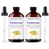 Majestic Pure frasco ámbar frontal mostrando etiquetado y protección UV