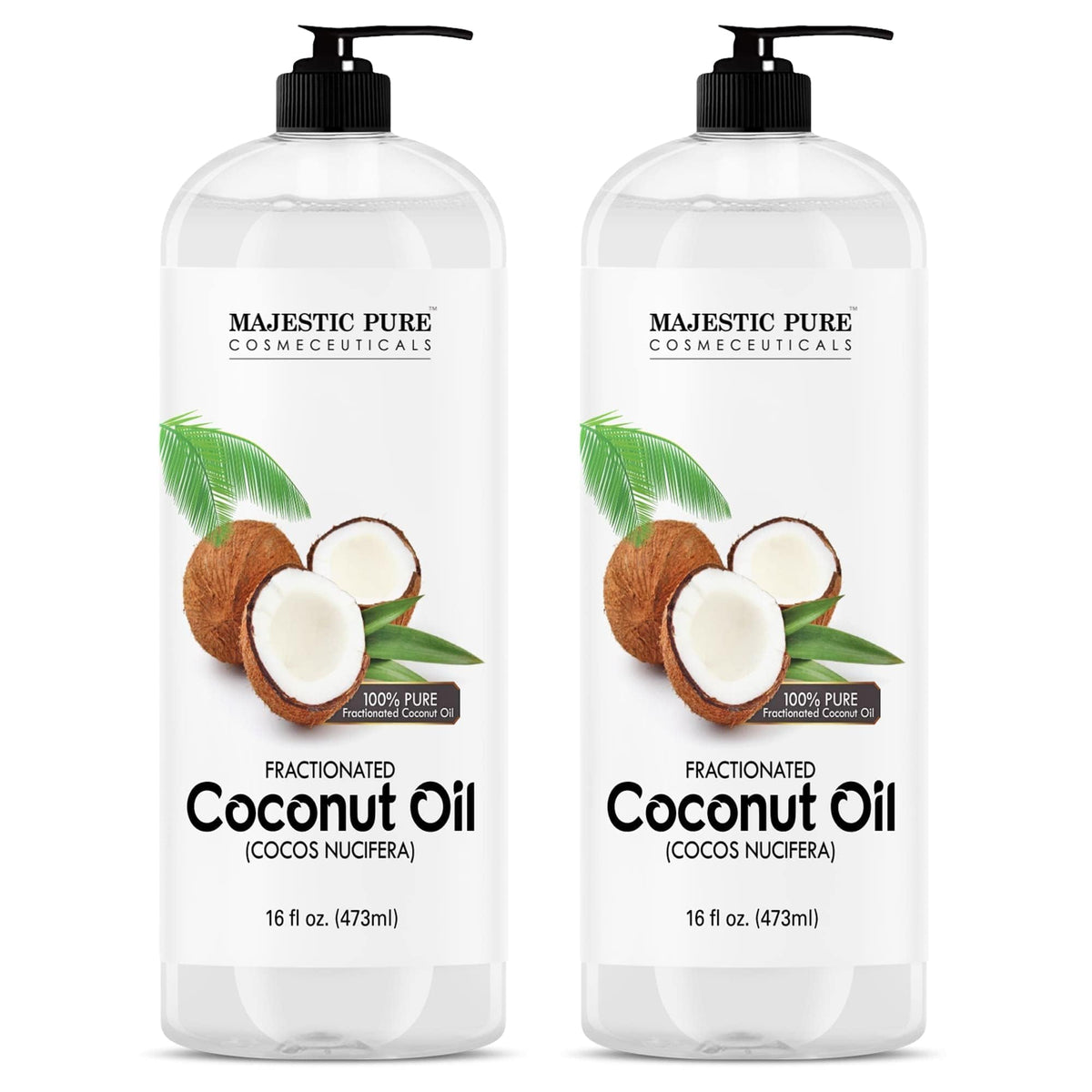 Majestic Pure envase frontal del pack de 16 oz mostrando etiqueta y presentación beneficios
