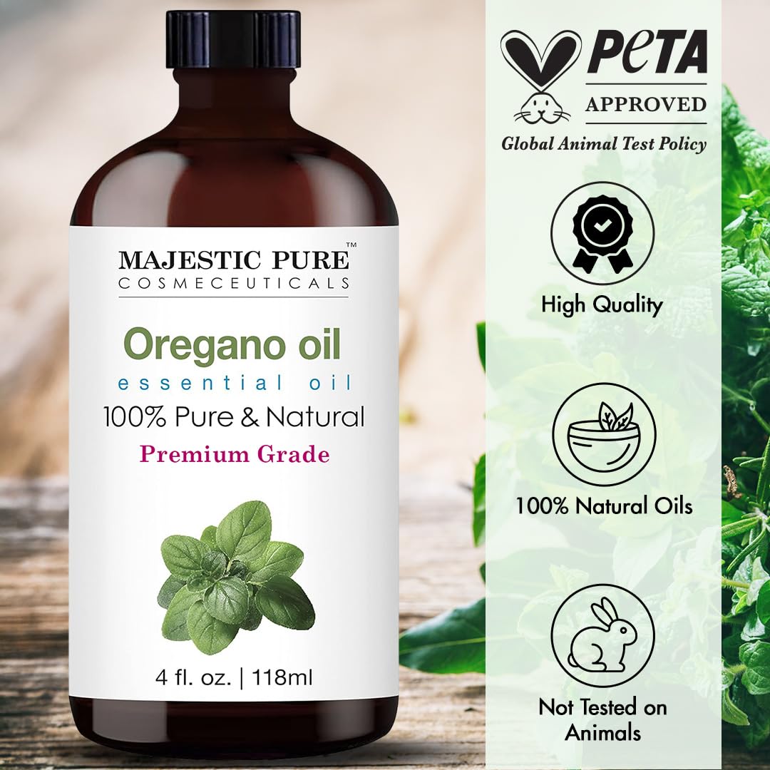 Majestic Pure orégano primer plano del gotero controlando la dosificación precisa