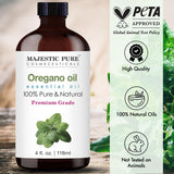 Majestic Pure orégano primer plano del gotero controlando la dosificación precisa