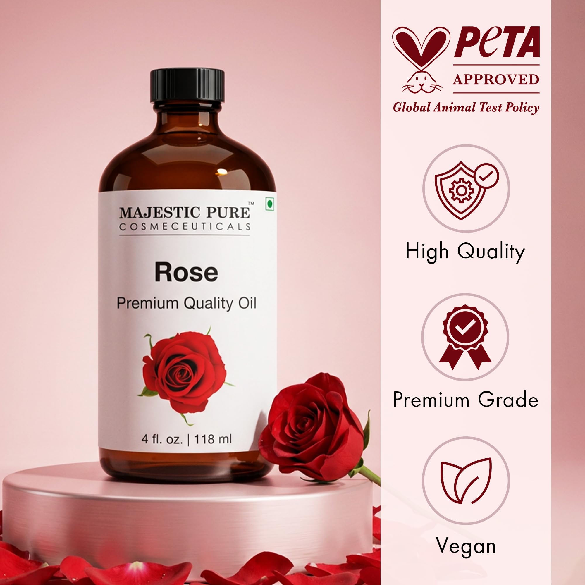 Majestic Pure Rose usado en difusor moderno, crea ambiente relajante en hogar