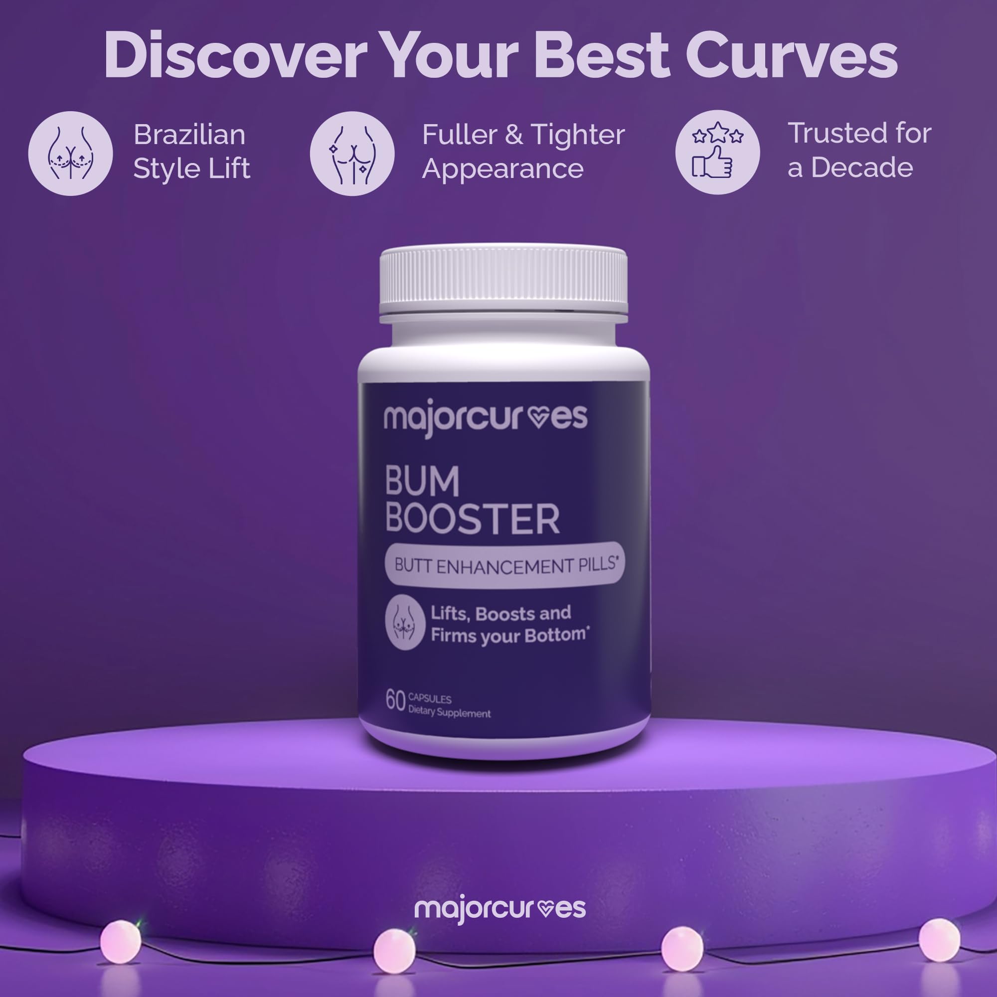 Major Curves etiqueta con lista de ingredientes botánicos para transparencia
