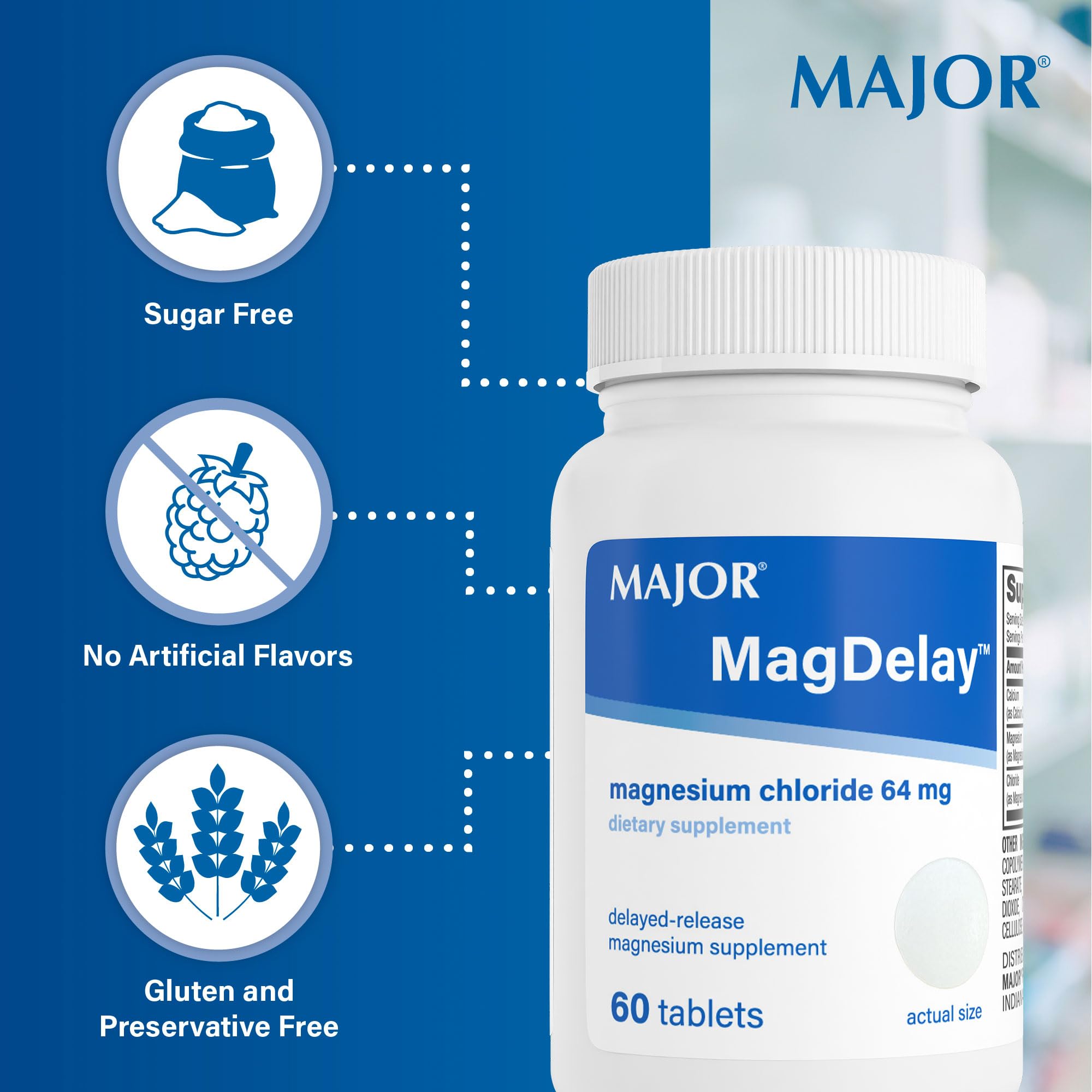 MAJOR etiqueta nutricional ampliada mostrando ingredientes y cantidades por porción