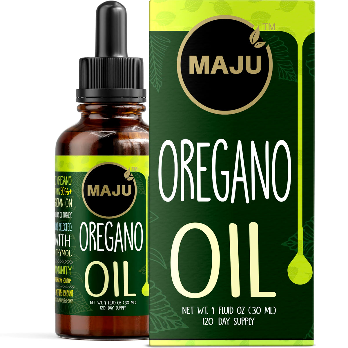Maju Superfoods frasco frontal mostrando etiqueta clara y beneficios visibles
