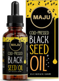 Maju Superfoods botella delantera mostrando etiqueta clara y tamaño viaje