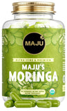 Maju Superfoods envase frontal mostrando 90 cápsulas y beneficios