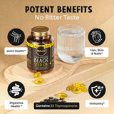 Maju Superfoods etiqueta con información de 3X thymoquinone y origen turco claro
