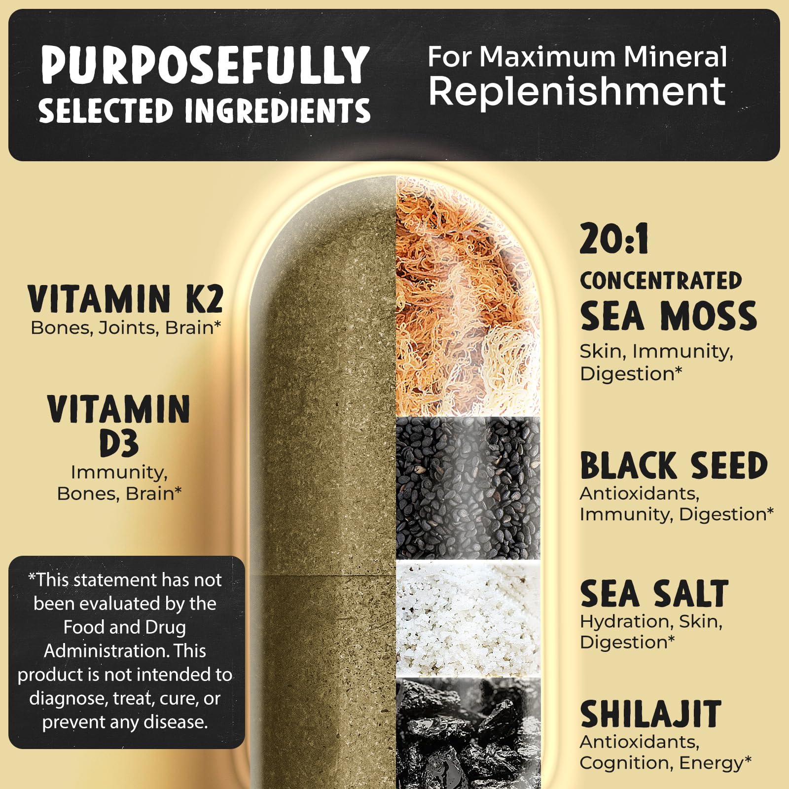 Maju Superfoods etiqueta con lista de ingredientes y pruebas por terceros