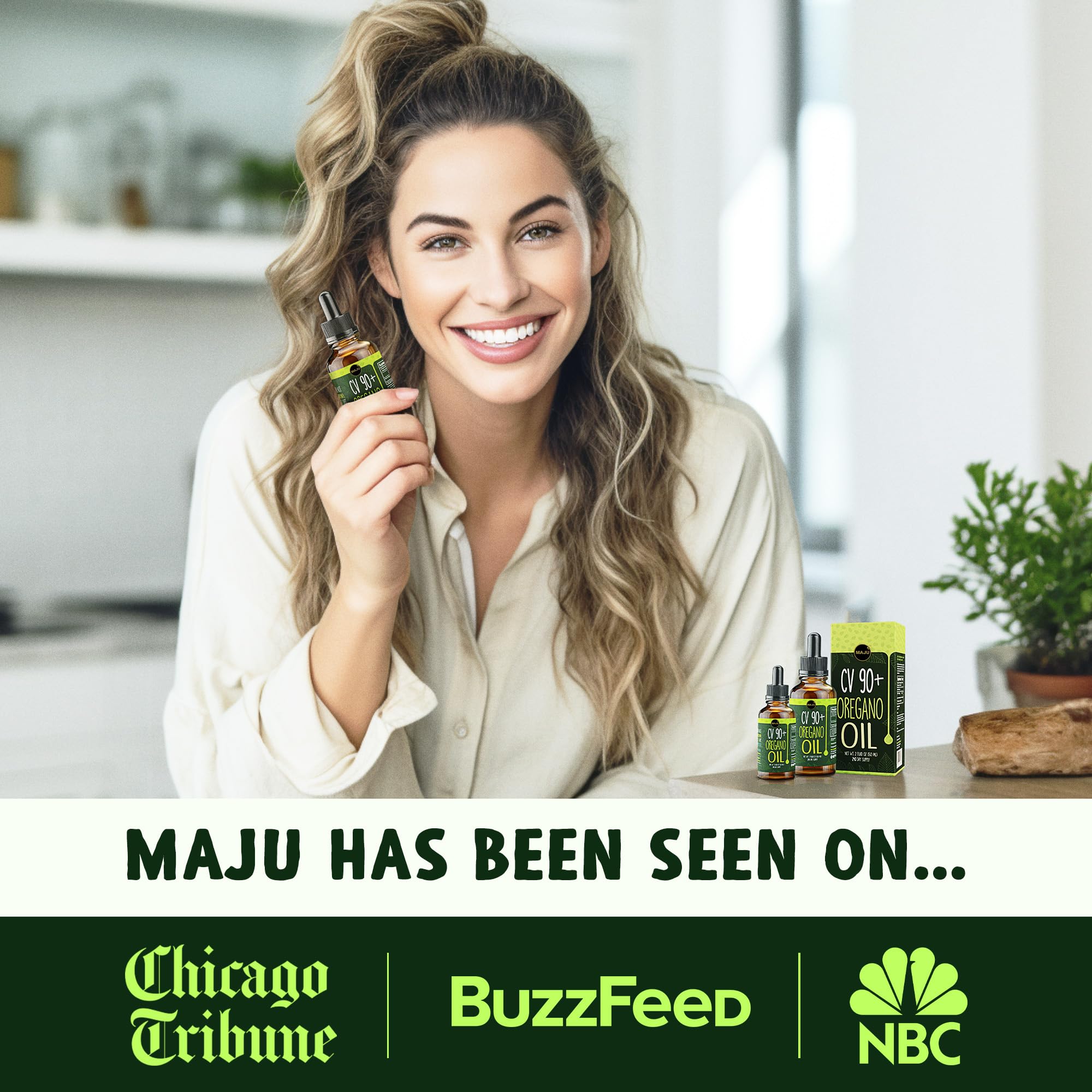 Maju Superfoods etiqueta del producto con información de carvacrol verificado