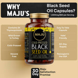 Maju Superfoods frasco junto a una moneda para ver escala y cantidad de cápsulas