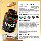 Maju Superfoods cápsulas junto a equipo deportivo representando energía diaria