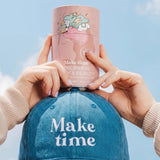 MAKE TIME envase junto a naranjas, sabor natural y refrescante
