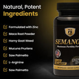 Male FX Labs SEMANOID junto a moneda para mostrar escala real