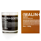 MALIN+GOETZ tarro frontal mostrando diseño minimalista y aroma elegante
