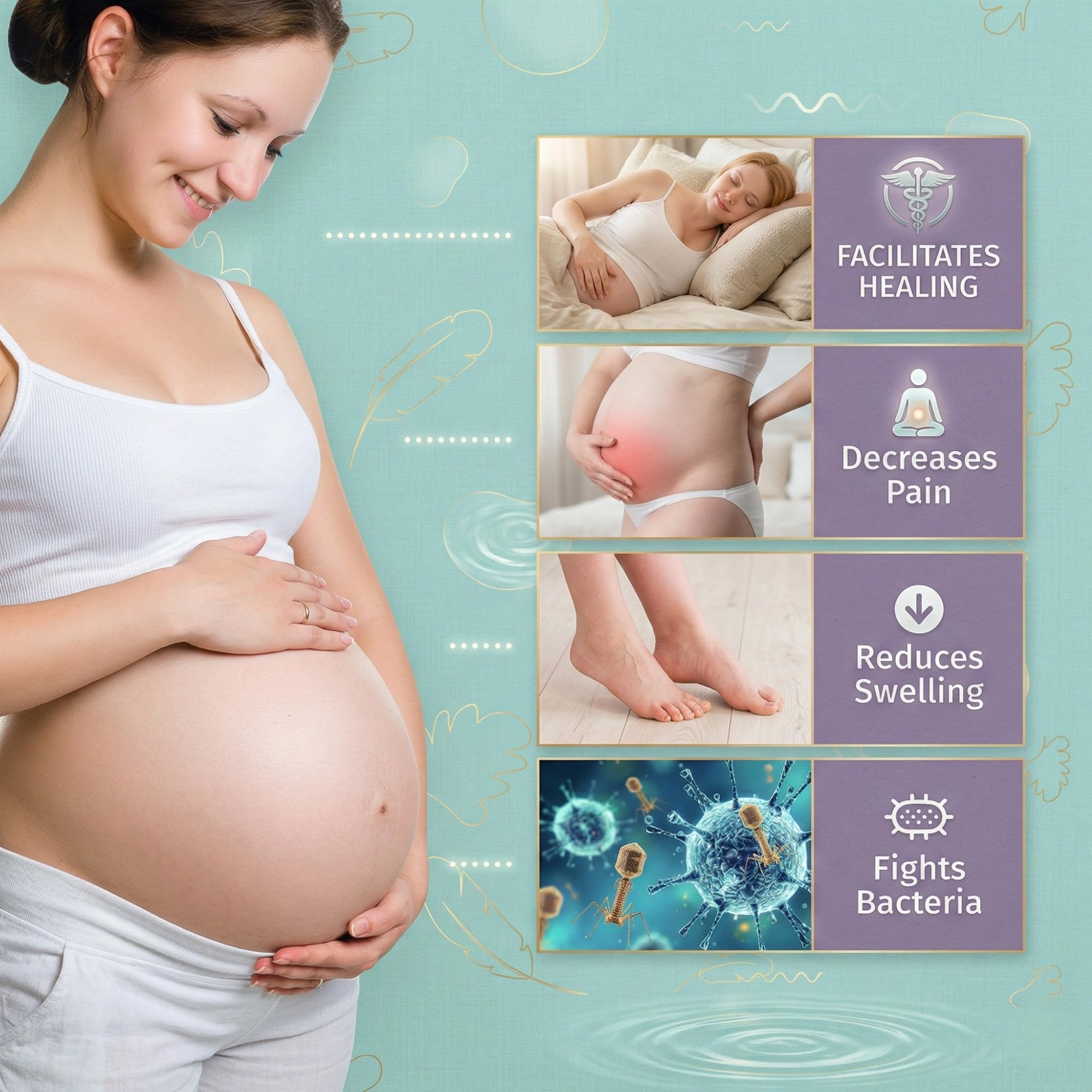 Mama & Wish comparación de tamaño para ajustar compresas maternidad