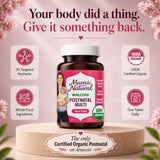 Mama Natural bote abierto con cápsulas para un mes de uso cómodo