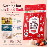 Mama Natural cucharada con porción de colágeno lista para mezclar