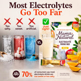 Mama Natural etiqueta con ingredientes reales como sal marina y magnesio