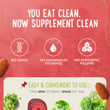 Mama Natural etiqueta nutricional ampliada que muestra nutrientes clave y transparencia