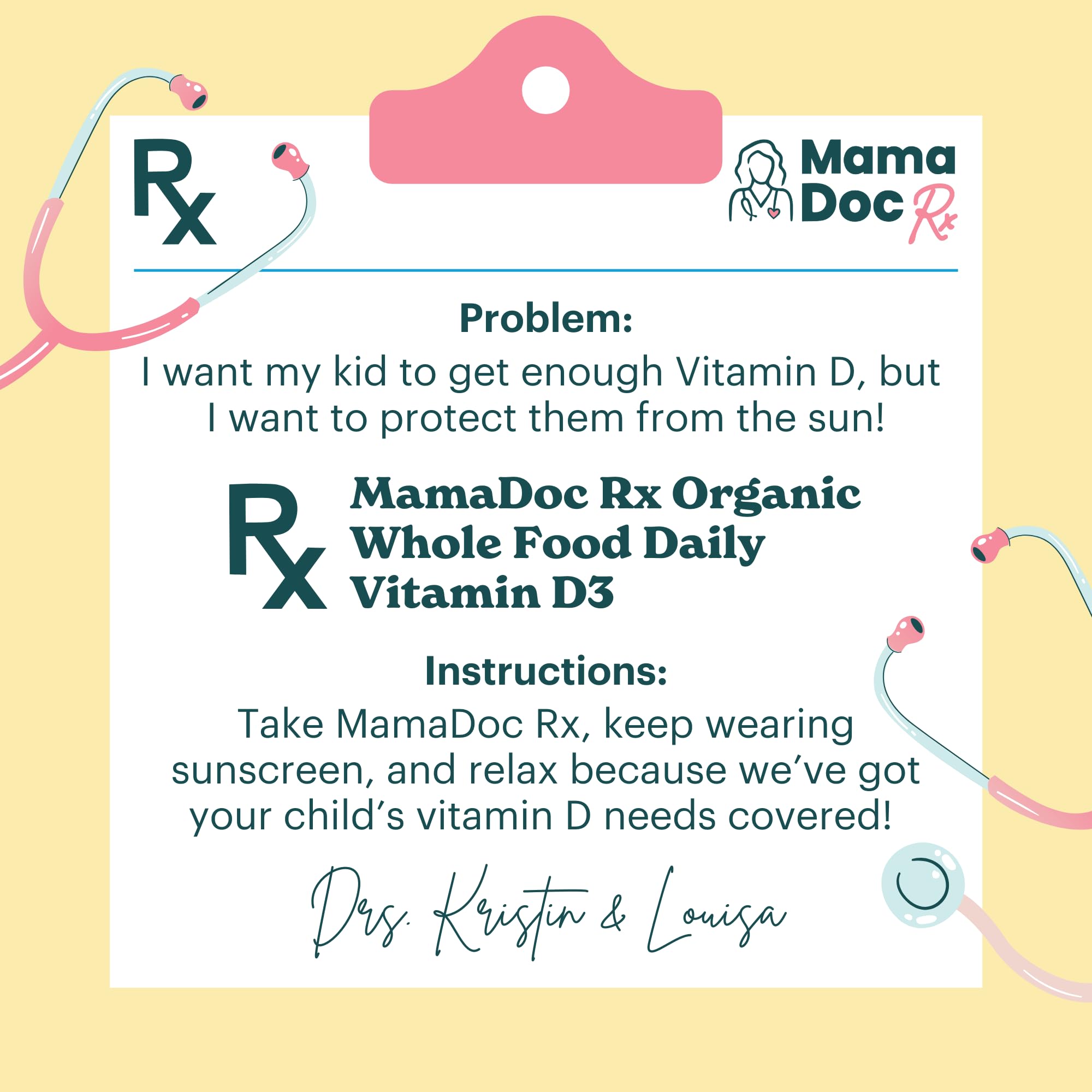 MamaDoc Rx comprimido en mano para comparar escala y dosificación