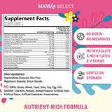 Mama's Select cápsula en primer plano, fácil de tragar y vegana